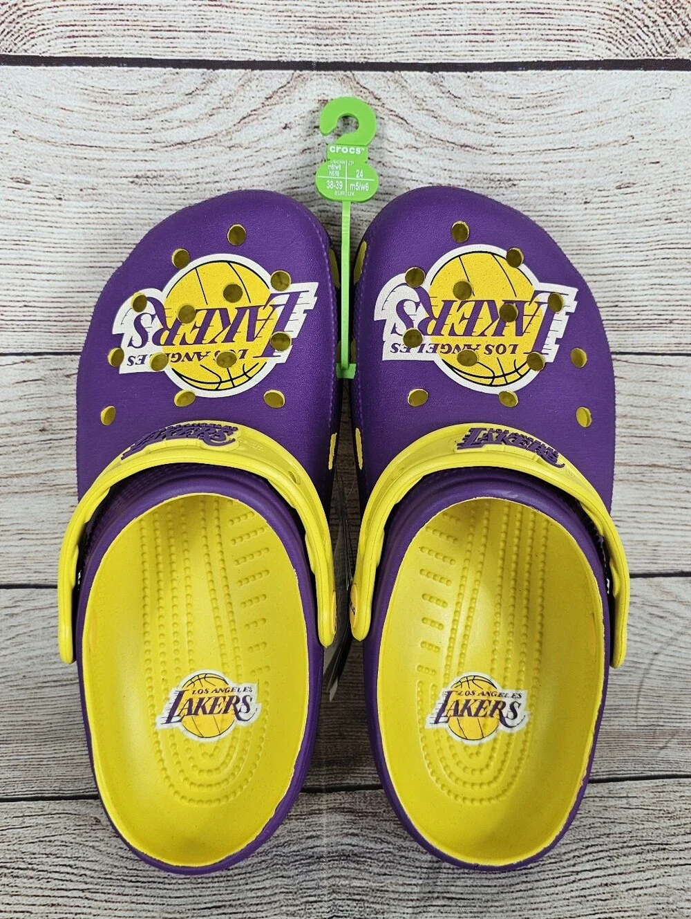 Crocs x Los Angeles Lakers Classic Clogs  Purple Slip On NWOT